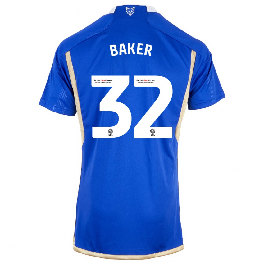 Męski Ava Baker #32 Królewski Niebieski Domowa Koszulka 2023/24 Koszulki Klubowe