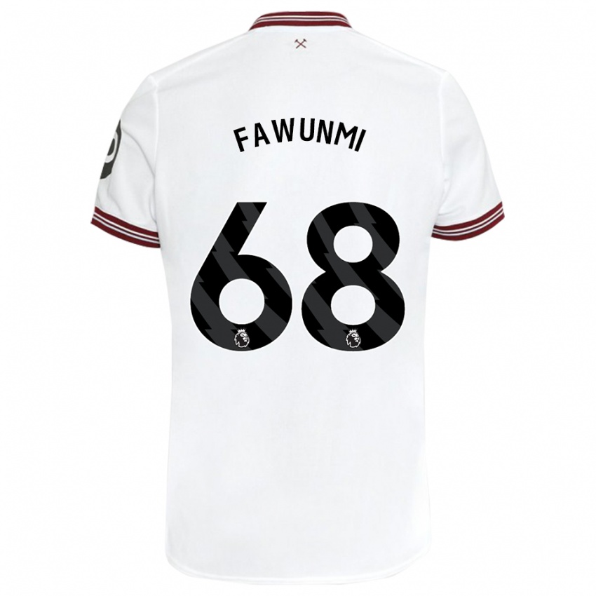 Męski Favour Fawunmi #68 Biały Wyjazdowa Koszulka 2023/24 Koszulki Klubowe