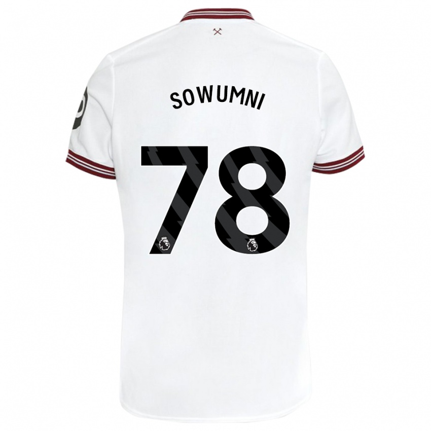Męski Elisha Sowumni #78 Biały Wyjazdowa Koszulka 2023/24 Koszulki Klubowe