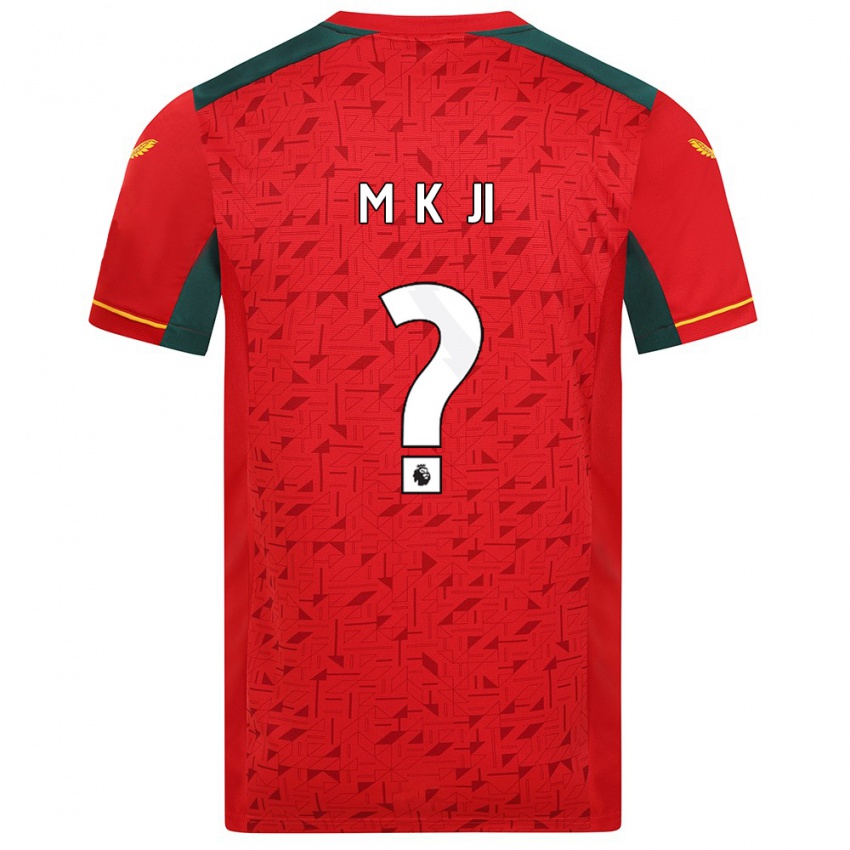 Męski Min-Kyu Ji #0 Czerwony Wyjazdowa Koszulka 2023/24 Koszulki Klubowe