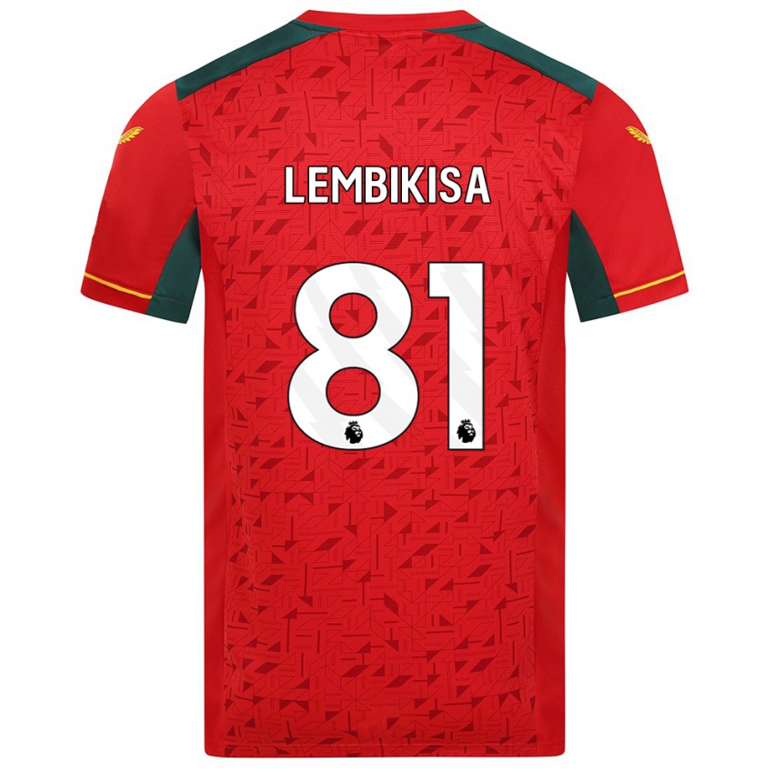 Męski Dexter Lembikisa #81 Czerwony Wyjazdowa Koszulka 2023/24 Koszulki Klubowe