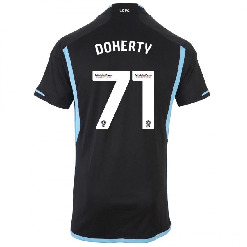 Męski Arlo Doherty #71 Czarny Wyjazdowa Koszulka 2023/24 Koszulki Klubowe