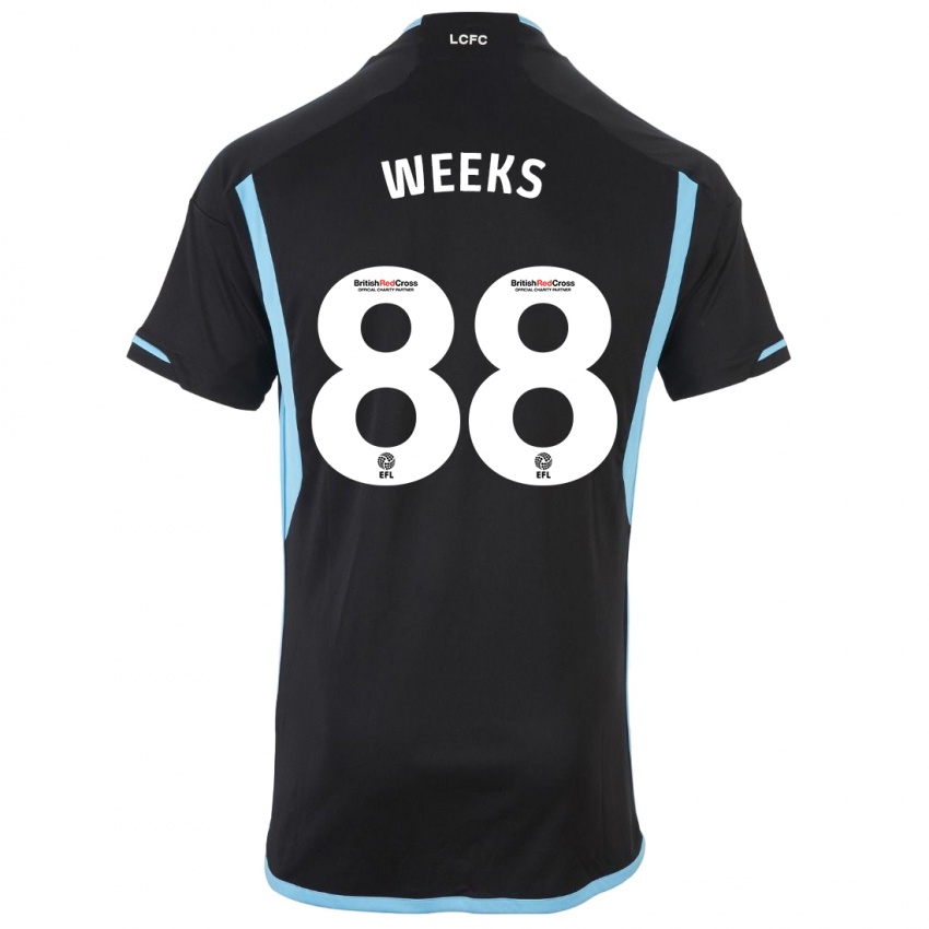 Męski Tyler Weeks #88 Czarny Wyjazdowa Koszulka 2023/24 Koszulki Klubowe