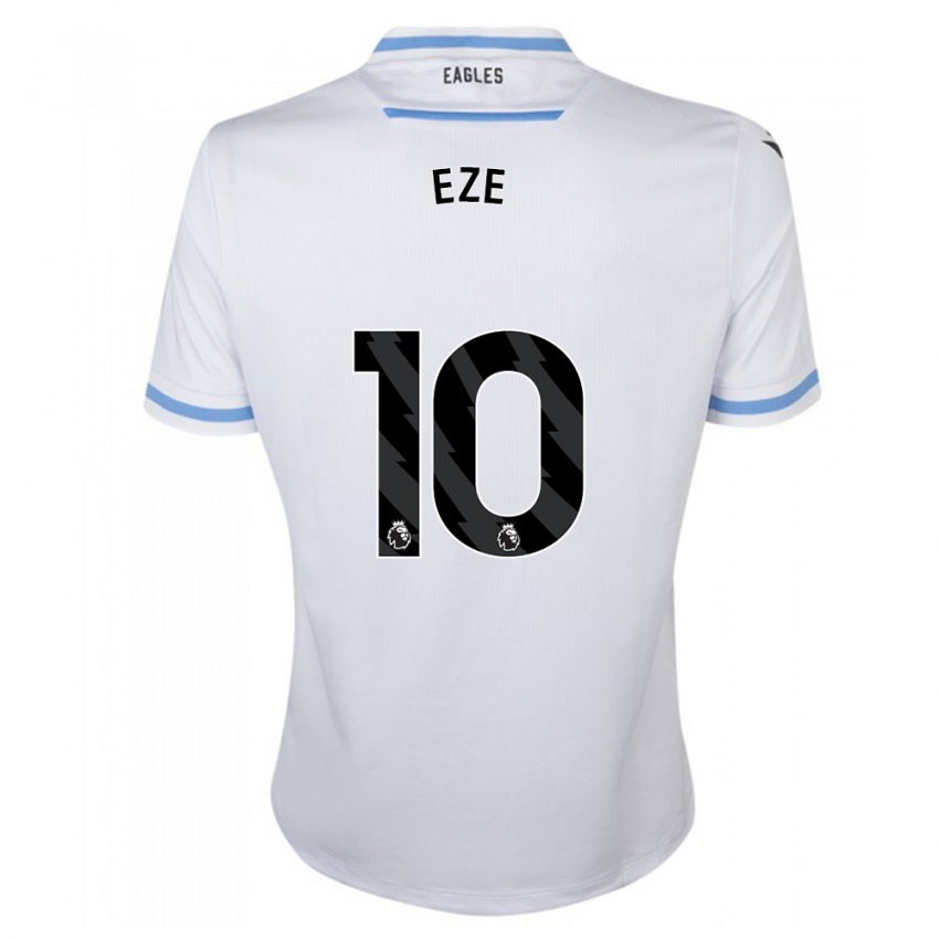 Męski Eberechi Eze #10 Biały Wyjazdowa Koszulka 2023/24 Koszulki Klubowe