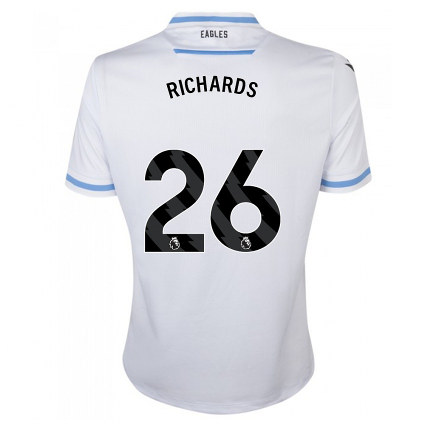 Męski Chris Richards #26 Biały Wyjazdowa Koszulka 2023/24 Koszulki Klubowe