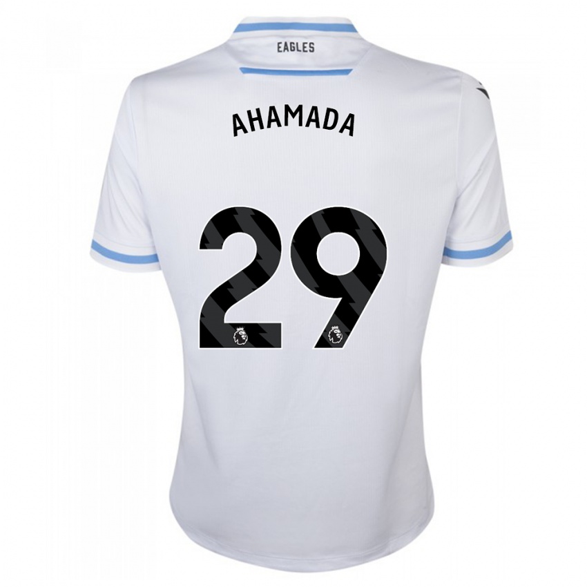 Męski Naouirou Ahamada #29 Biały Wyjazdowa Koszulka 2023/24 Koszulki Klubowe