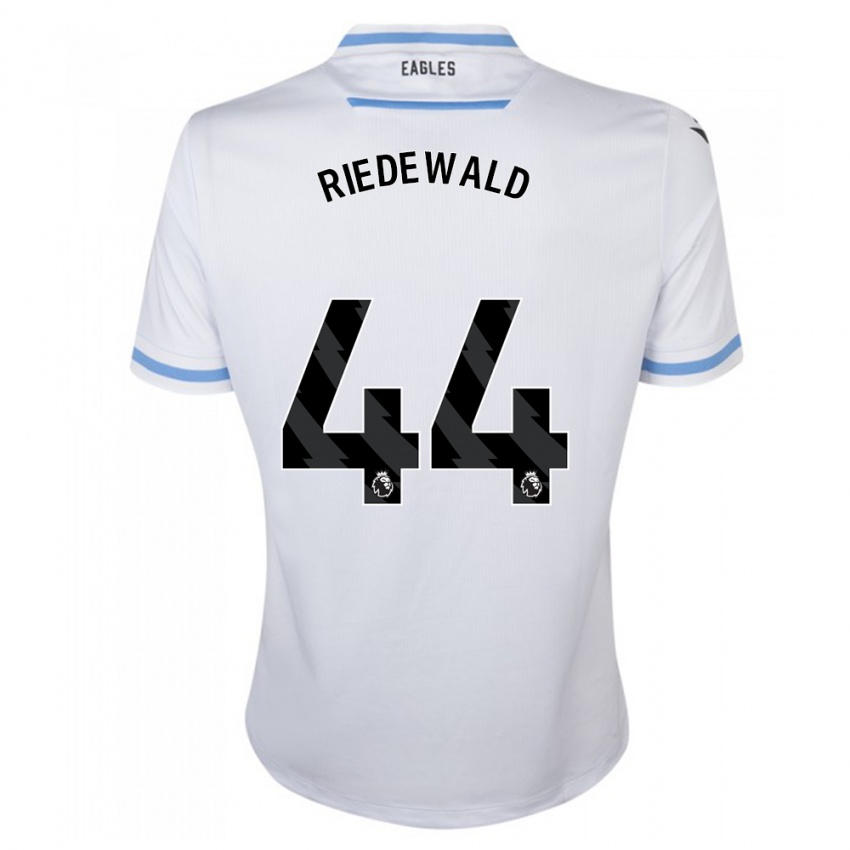 Męski Jairo Riedewald #44 Biały Wyjazdowa Koszulka 2023/24 Koszulki Klubowe