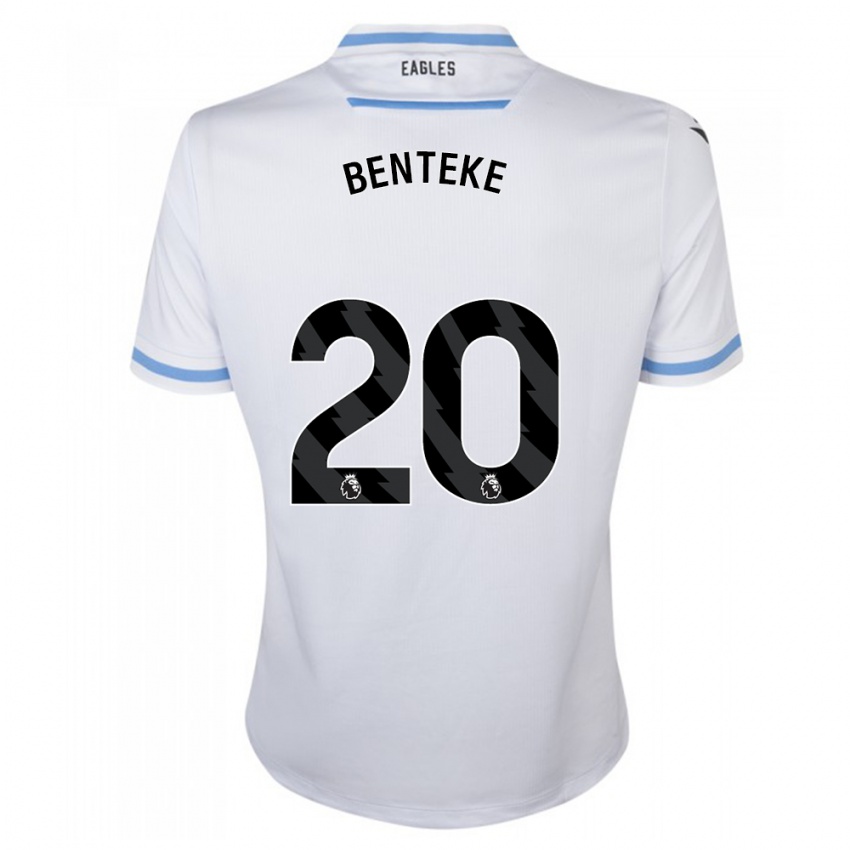 Męski Christian Benteke #20 Biały Wyjazdowa Koszulka 2023/24 Koszulki Klubowe