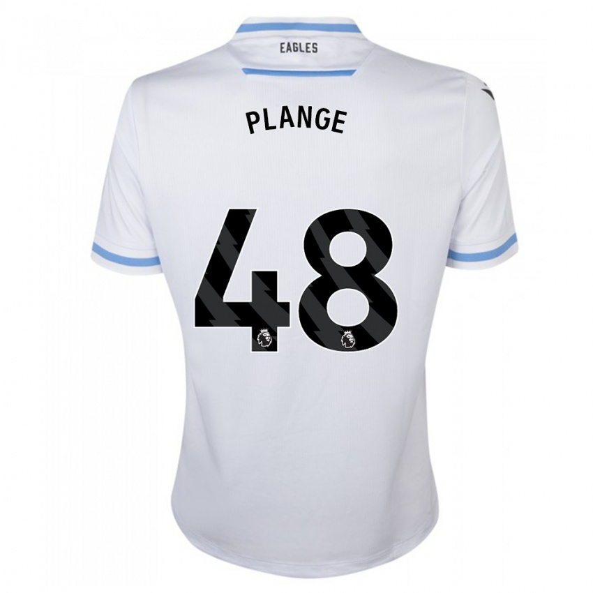 Męski Luke Plange #48 Biały Wyjazdowa Koszulka 2023/24 Koszulki Klubowe