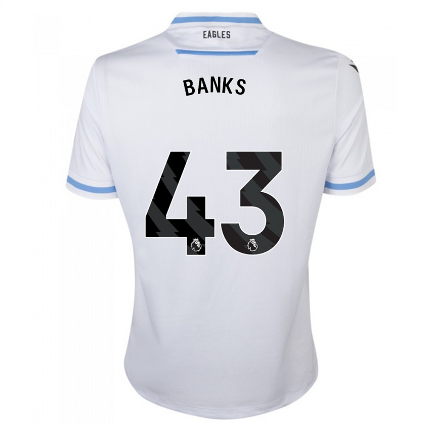 Męski Scott Banks #43 Biały Wyjazdowa Koszulka 2023/24 Koszulki Klubowe