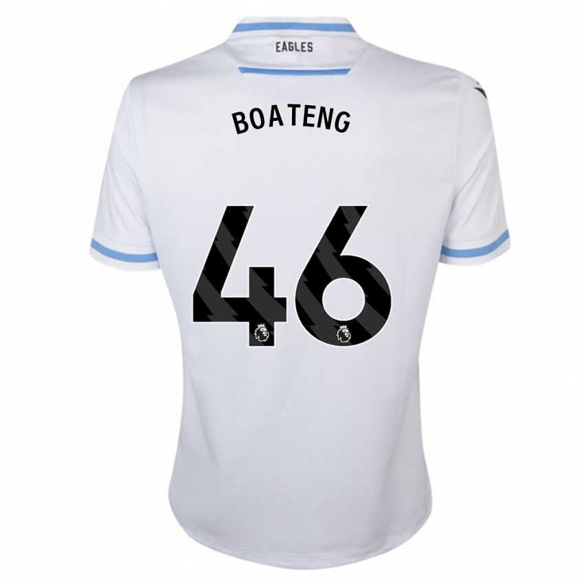 Męski Malachi Boateng #46 Biały Wyjazdowa Koszulka 2023/24 Koszulki Klubowe