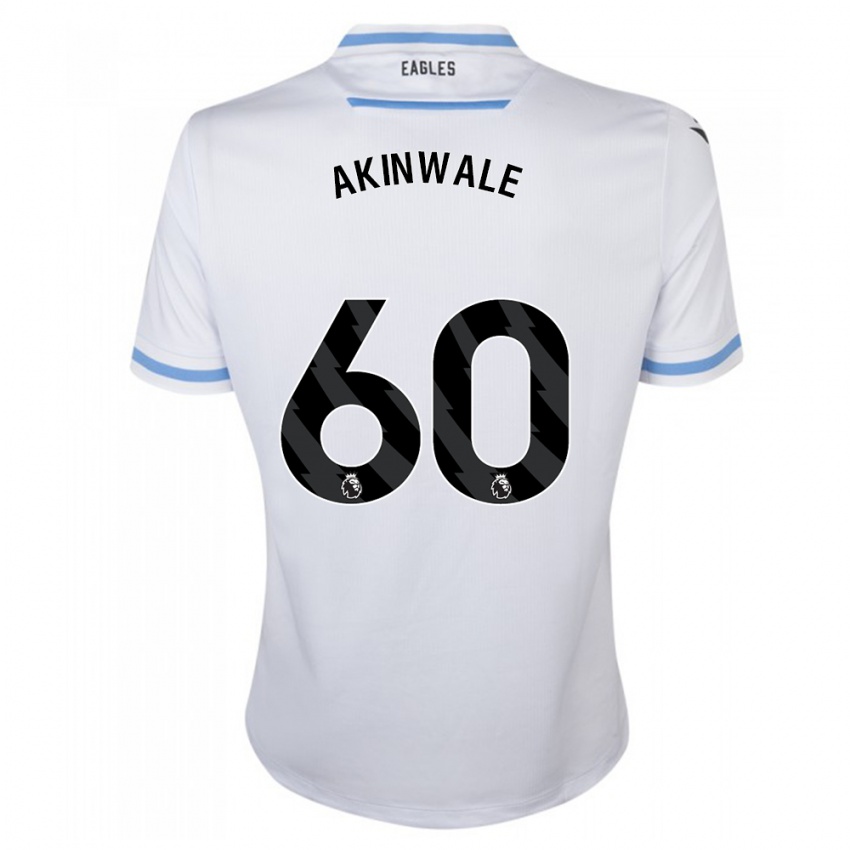 Męski Victor Akinwale #60 Biały Wyjazdowa Koszulka 2023/24 Koszulki Klubowe