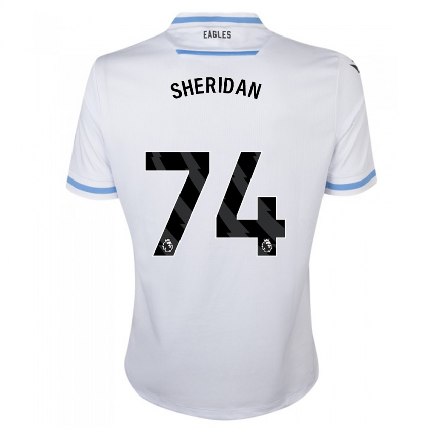 Męski Joe Sheridan #74 Biały Wyjazdowa Koszulka 2023/24 Koszulki Klubowe