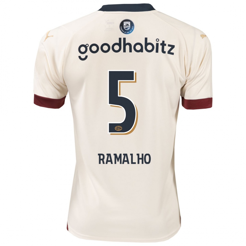 Męski Andre Ramalho #5 Białawy Wyjazdowa Koszulka 2023/24 Koszulki Klubowe