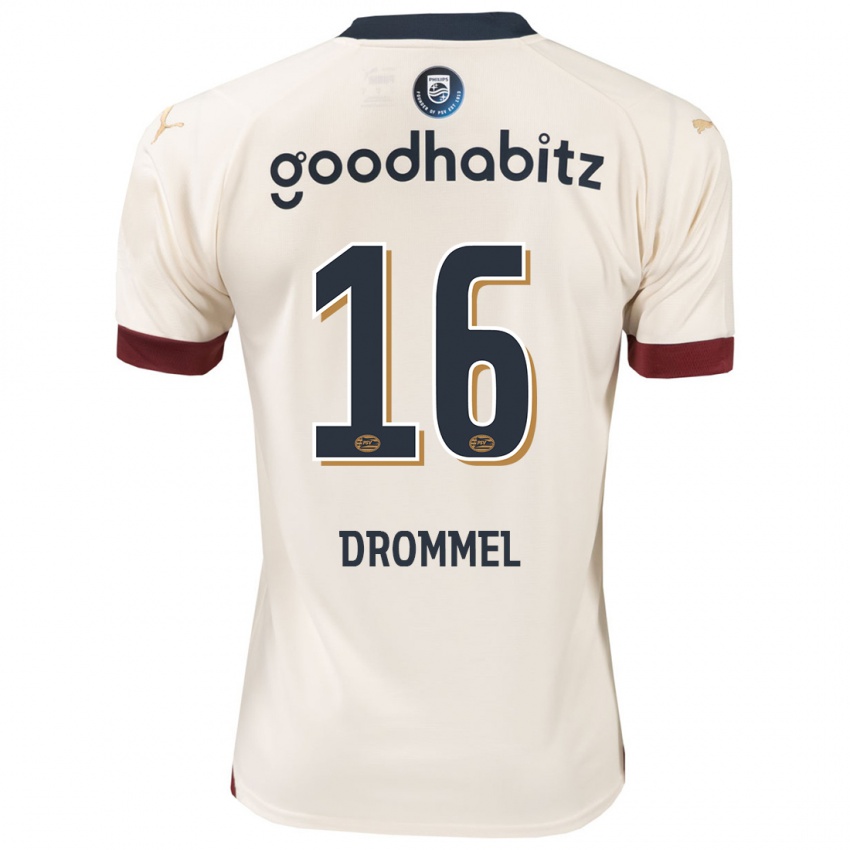 Męski Joel Drommel #16 Białawy Wyjazdowa Koszulka 2023/24 Koszulki Klubowe