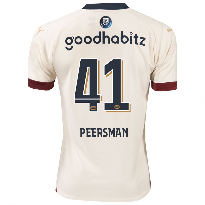 Męski Kjell Peersman #41 Białawy Wyjazdowa Koszulka 2023/24 Koszulki Klubowe
