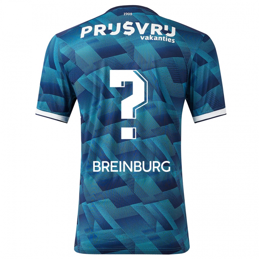 Męski Rainey Breinburg #0 Niebieski Wyjazdowa Koszulka 2023/24 Koszulki Klubowe