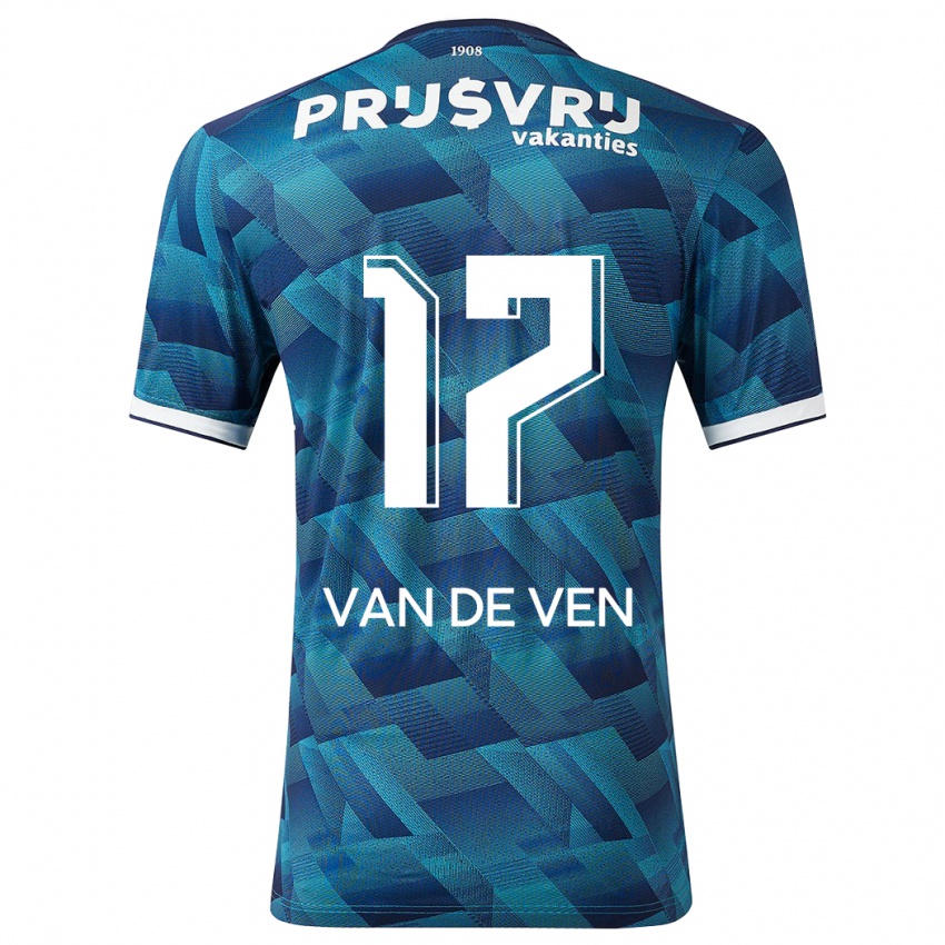 Męski Zoi Van De Ven #17 Niebieski Wyjazdowa Koszulka 2023/24 Koszulki Klubowe