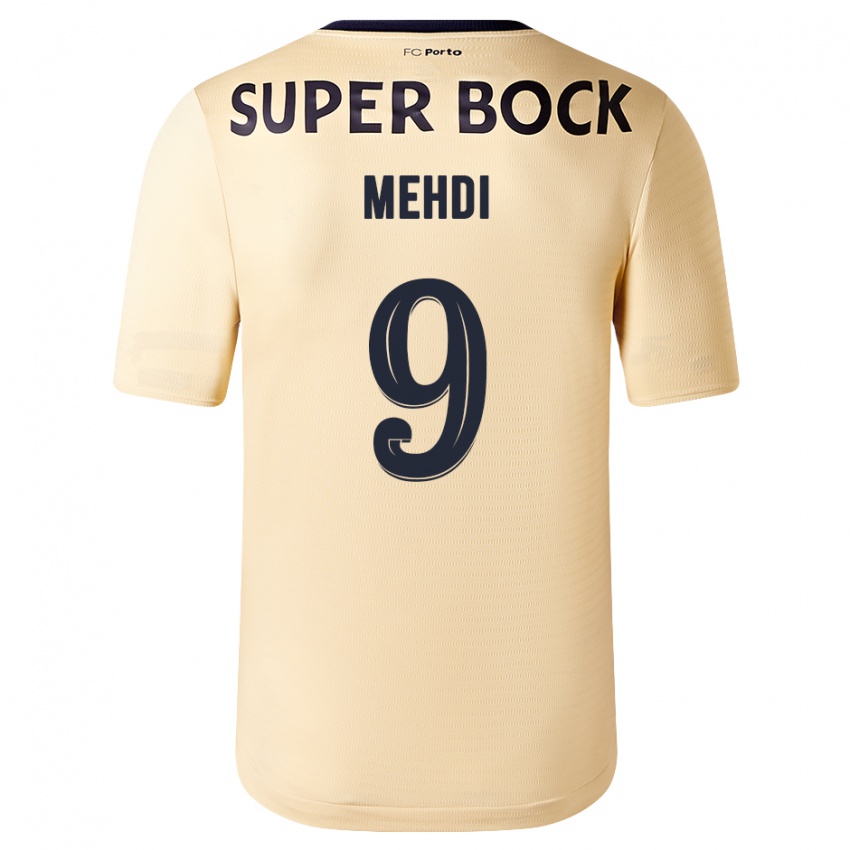 Męski Mehdi Taremi #9 Beżowo-Złoty Wyjazdowa Koszulka 2023/24 Koszulki Klubowe