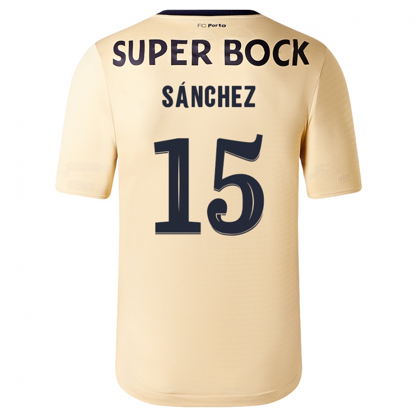 Męski Jorge Sanchez #15 Beżowo-Złoty Wyjazdowa Koszulka 2023/24 Koszulki Klubowe