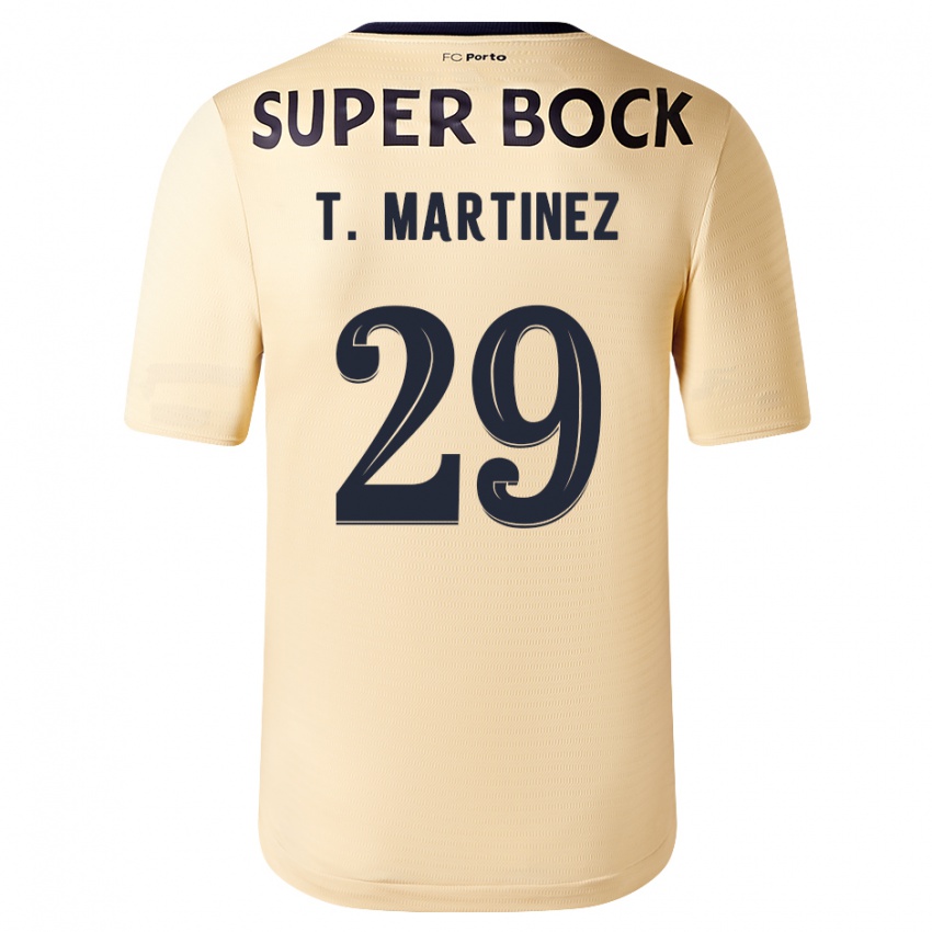 Męski Toni Martinez #29 Beżowo-Złoty Wyjazdowa Koszulka 2023/24 Koszulki Klubowe