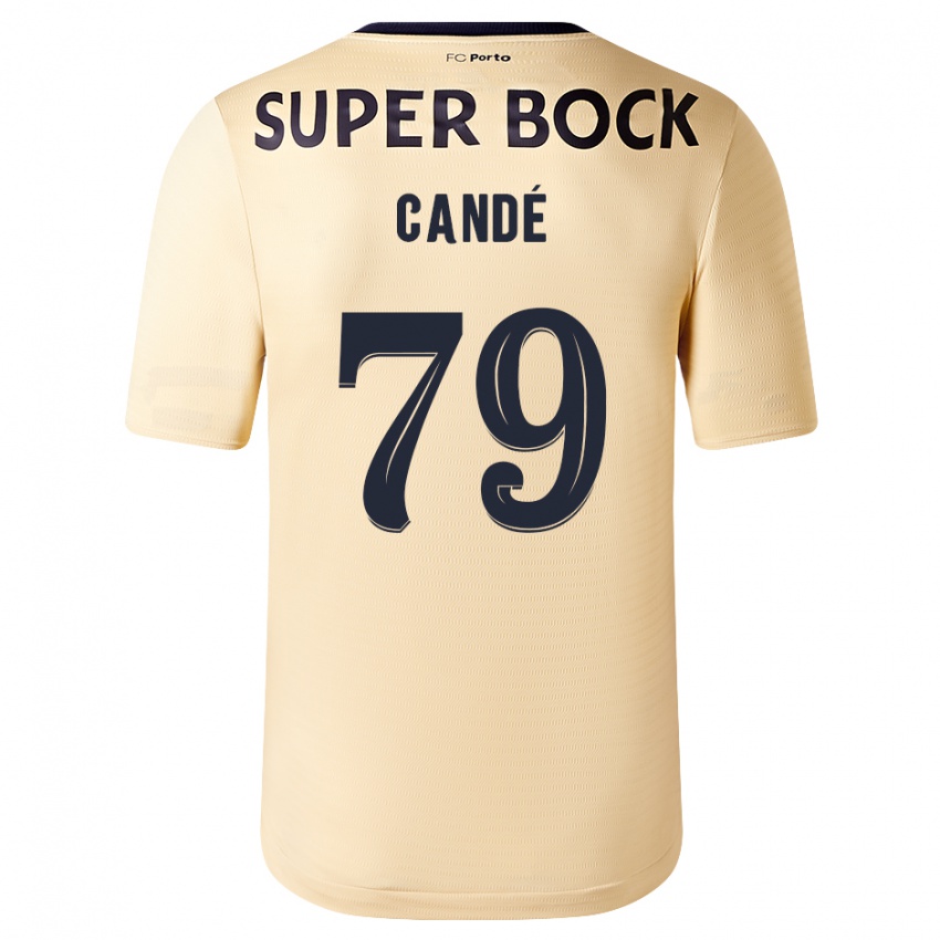 Męski Umaro Candé #79 Beżowo-Złoty Wyjazdowa Koszulka 2023/24 Koszulki Klubowe