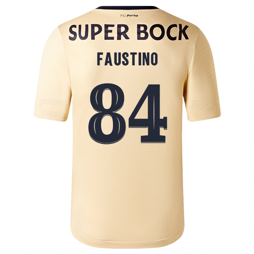 Męski Levi Faustino #84 Beżowo-Złoty Wyjazdowa Koszulka 2023/24 Koszulki Klubowe