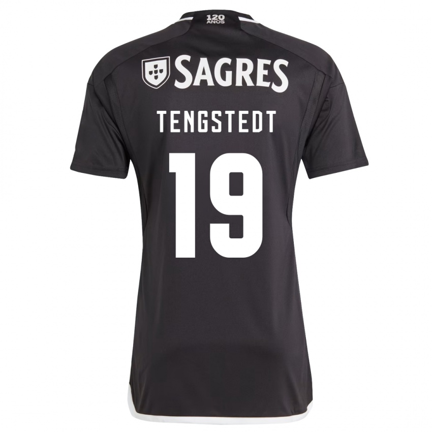 Męski Casper Tengstedt #19 Czarny Wyjazdowa Koszulka 2023/24 Koszulki Klubowe