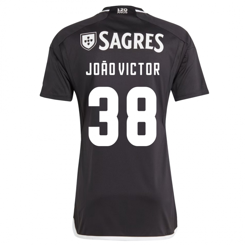 Męski João Victor #38 Czarny Wyjazdowa Koszulka 2023/24 Koszulki Klubowe