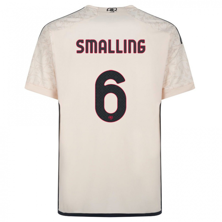 Męski Chris Smalling #6 Białawy Wyjazdowa Koszulka 2023/24 Koszulki Klubowe