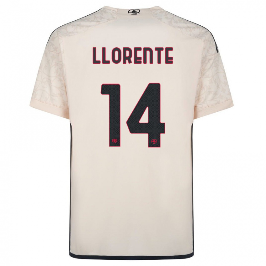 Męski Diego Llorente #14 Białawy Wyjazdowa Koszulka 2023/24 Koszulki Klubowe