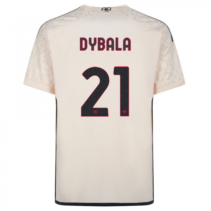 Męski Paulo Dybala #21 Białawy Wyjazdowa Koszulka 2023/24 Koszulki Klubowe