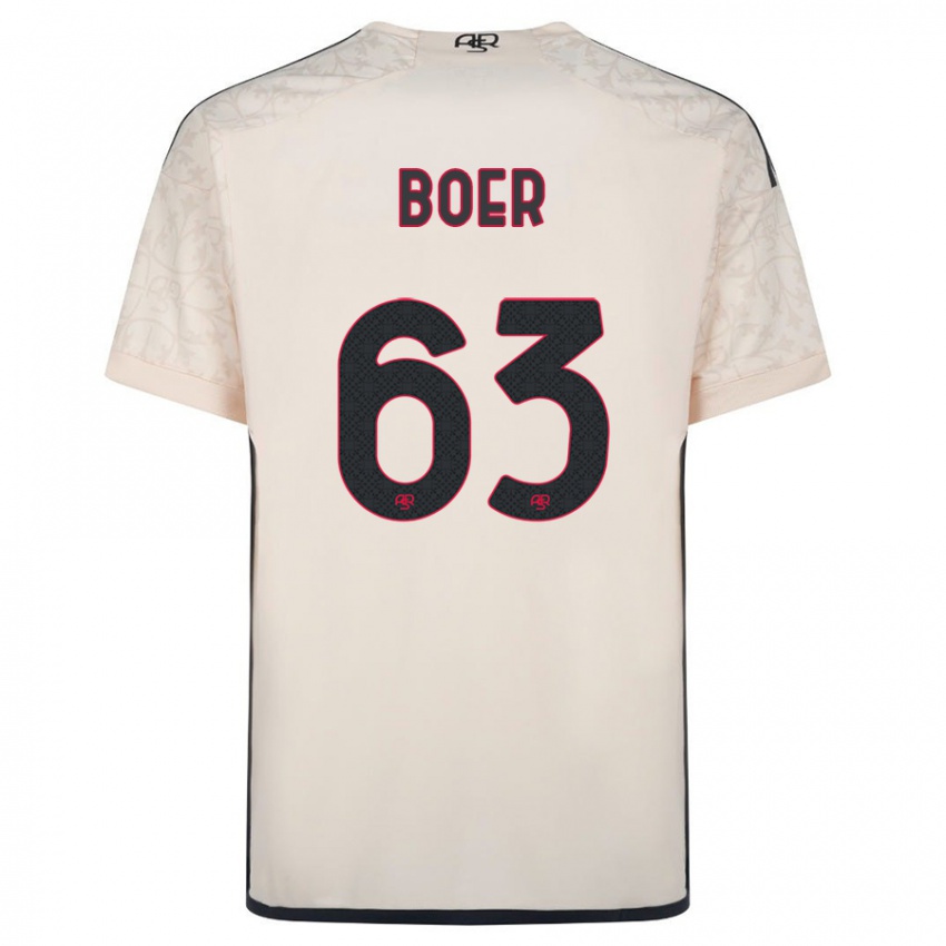 Męski Pietro Boer #63 Białawy Wyjazdowa Koszulka 2023/24 Koszulki Klubowe