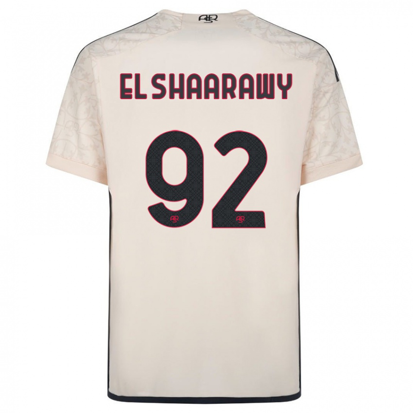 Męski Stephan El Shaarawy #92 Białawy Wyjazdowa Koszulka 2023/24 Koszulki Klubowe