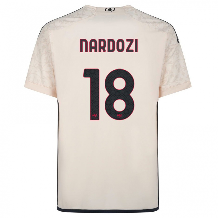 Męski Manuel Nardozi #18 Białawy Wyjazdowa Koszulka 2023/24 Koszulki Klubowe