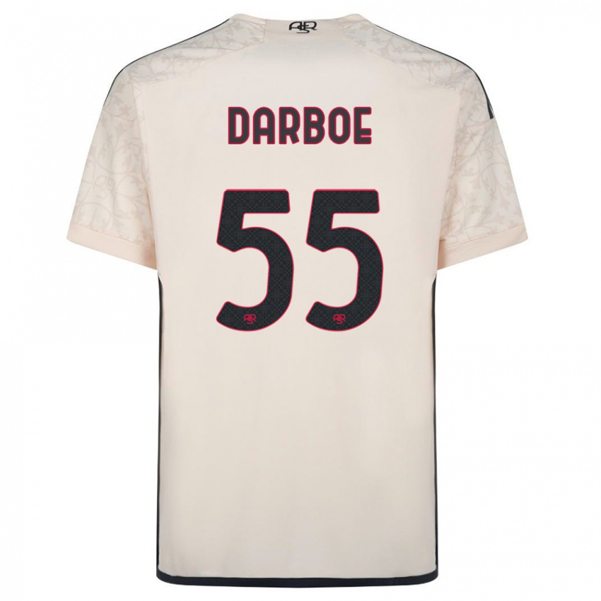 Męski Ebrima Darboe #55 Białawy Wyjazdowa Koszulka 2023/24 Koszulki Klubowe