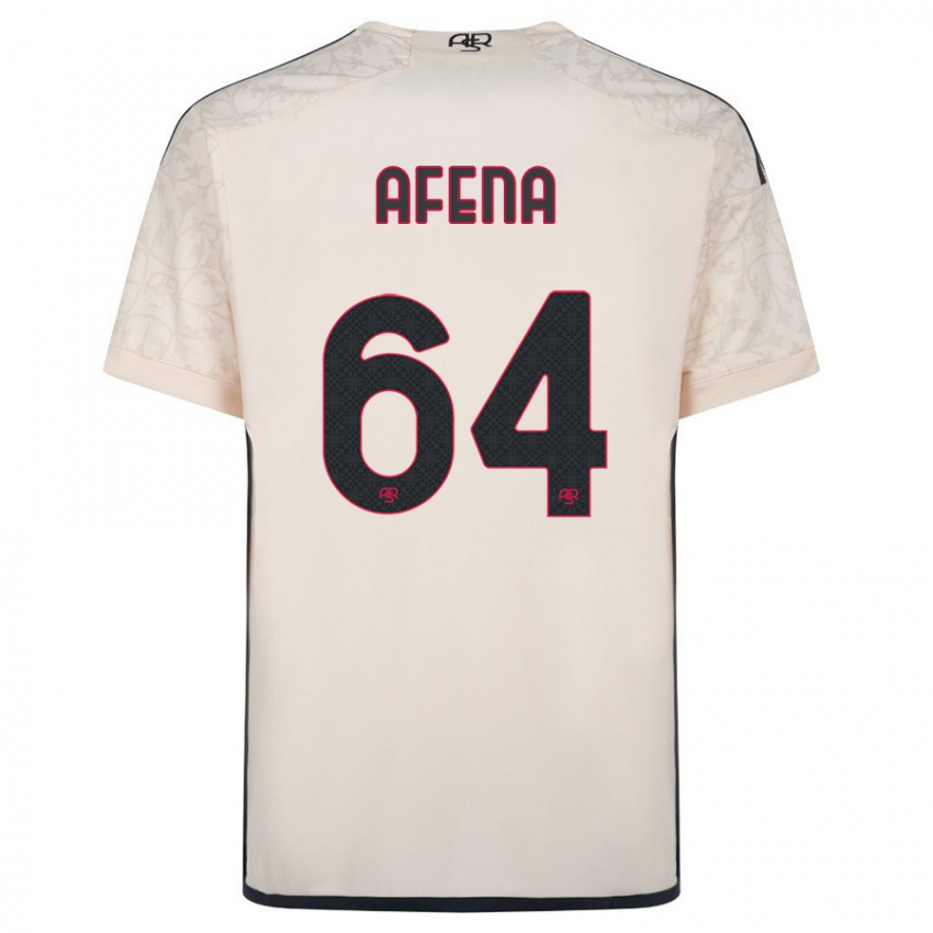 Męski Felix Afena-Gyan #64 Białawy Wyjazdowa Koszulka 2023/24 Koszulki Klubowe