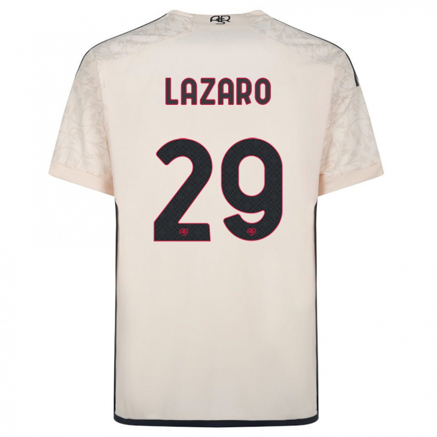 Męski Paloma Lazaro #29 Białawy Wyjazdowa Koszulka 2023/24 Koszulki Klubowe