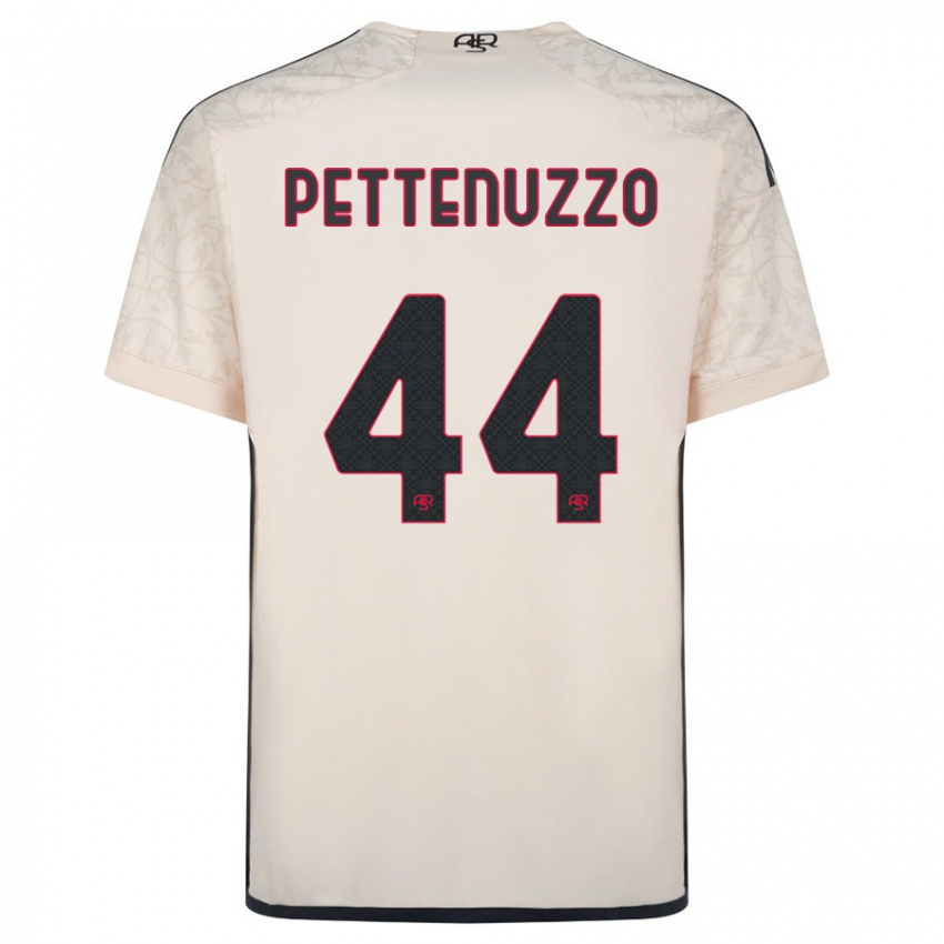 Męski Tecla Pettenuzzo #44 Białawy Wyjazdowa Koszulka 2023/24 Koszulki Klubowe