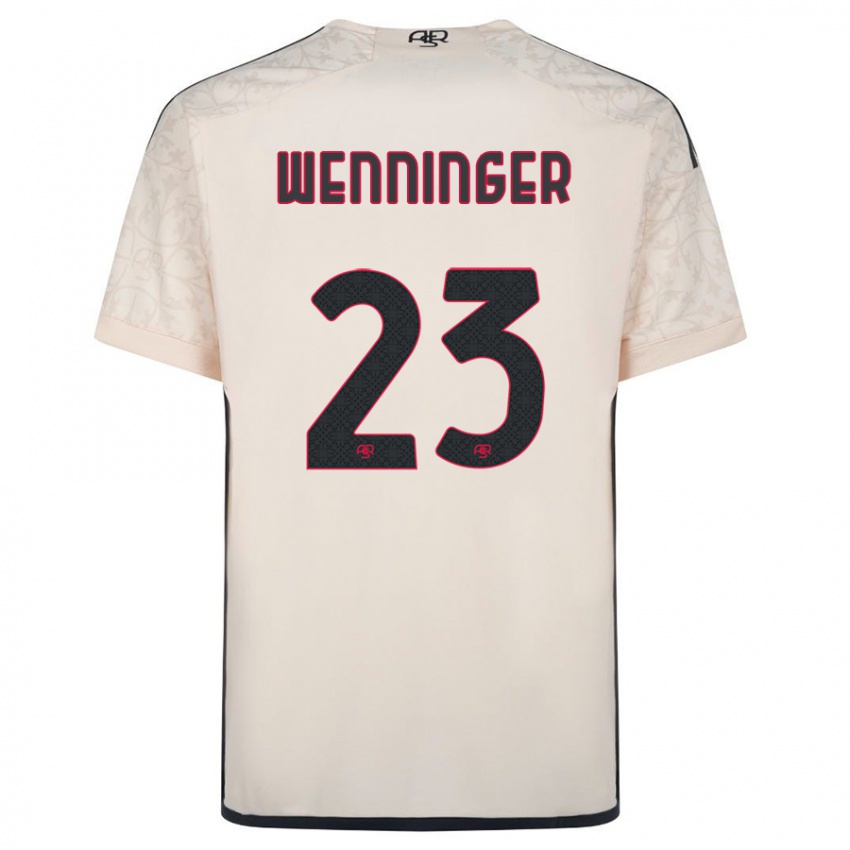 Męski Carina Wenninger #23 Białawy Wyjazdowa Koszulka 2023/24 Koszulki Klubowe