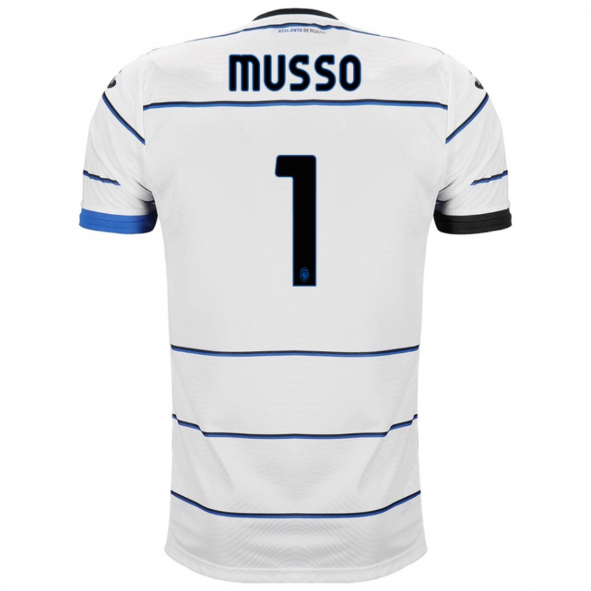Męski Juan Musso #1 Biały Wyjazdowa Koszulka 2023/24 Koszulki Klubowe