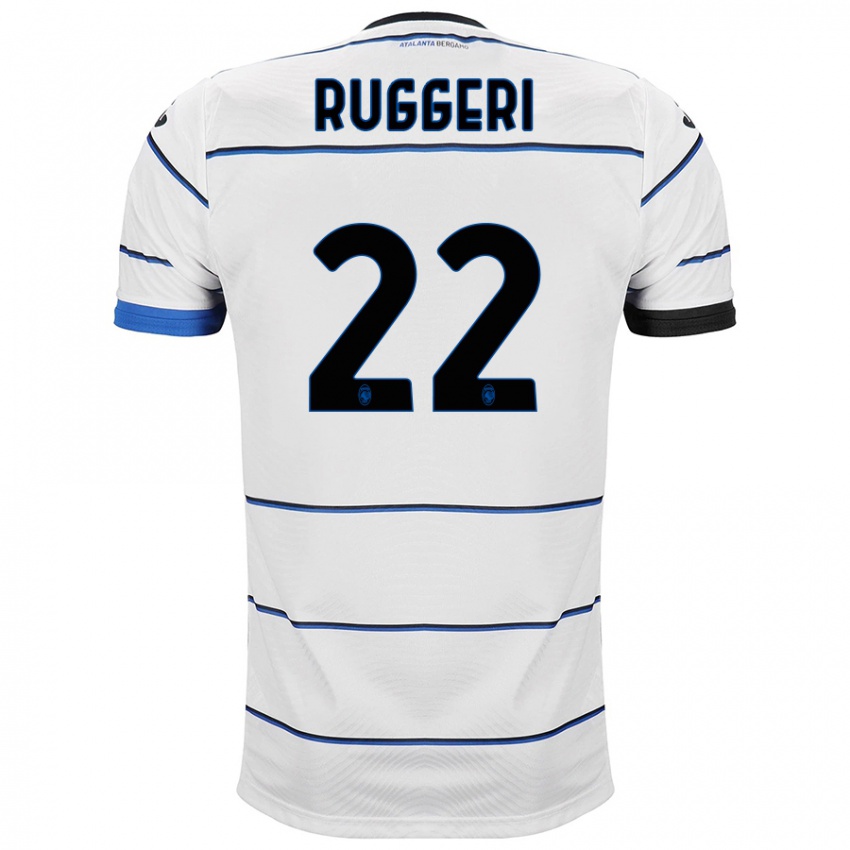 Męski Matteo Ruggeri #22 Biały Wyjazdowa Koszulka 2023/24 Koszulki Klubowe
