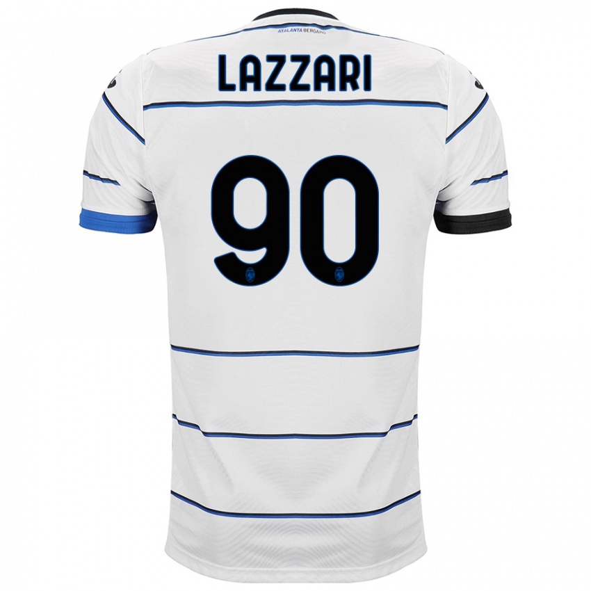 Męski Ilaria Lazzari #90 Biały Wyjazdowa Koszulka 2023/24 Koszulki Klubowe