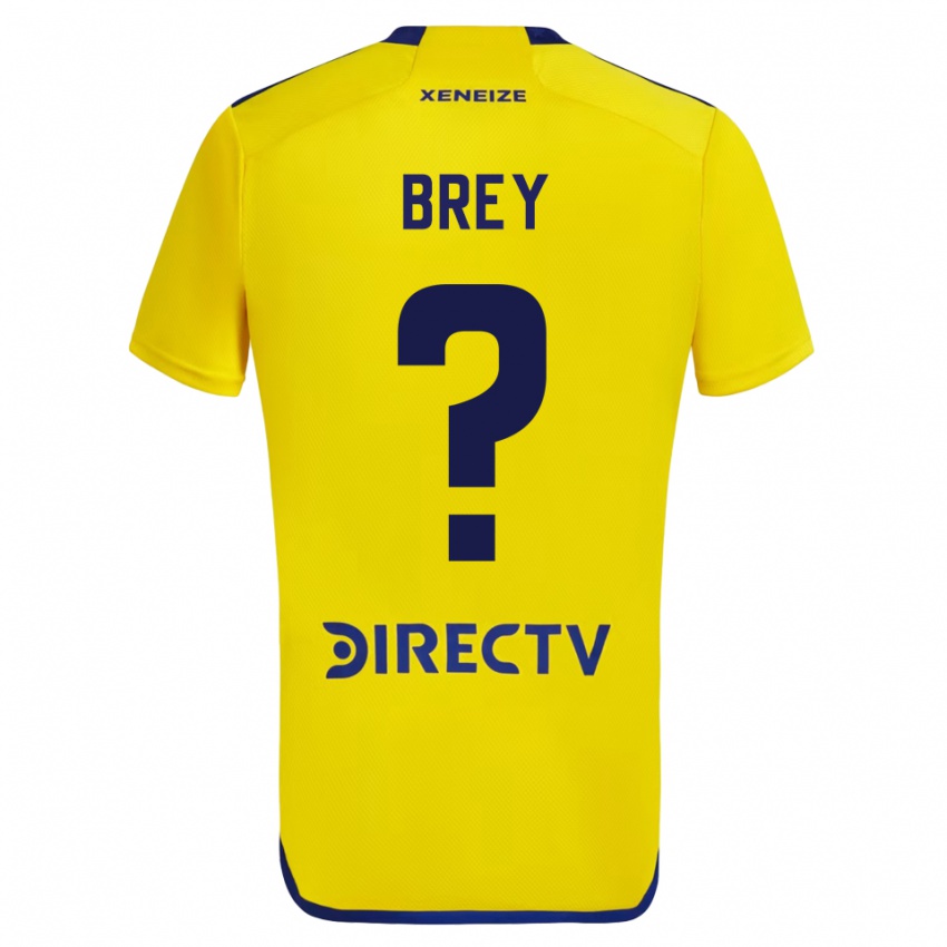 Męski Leandro Brey #0 Żółty Wyjazdowa Koszulka 2023/24 Koszulki Klubowe