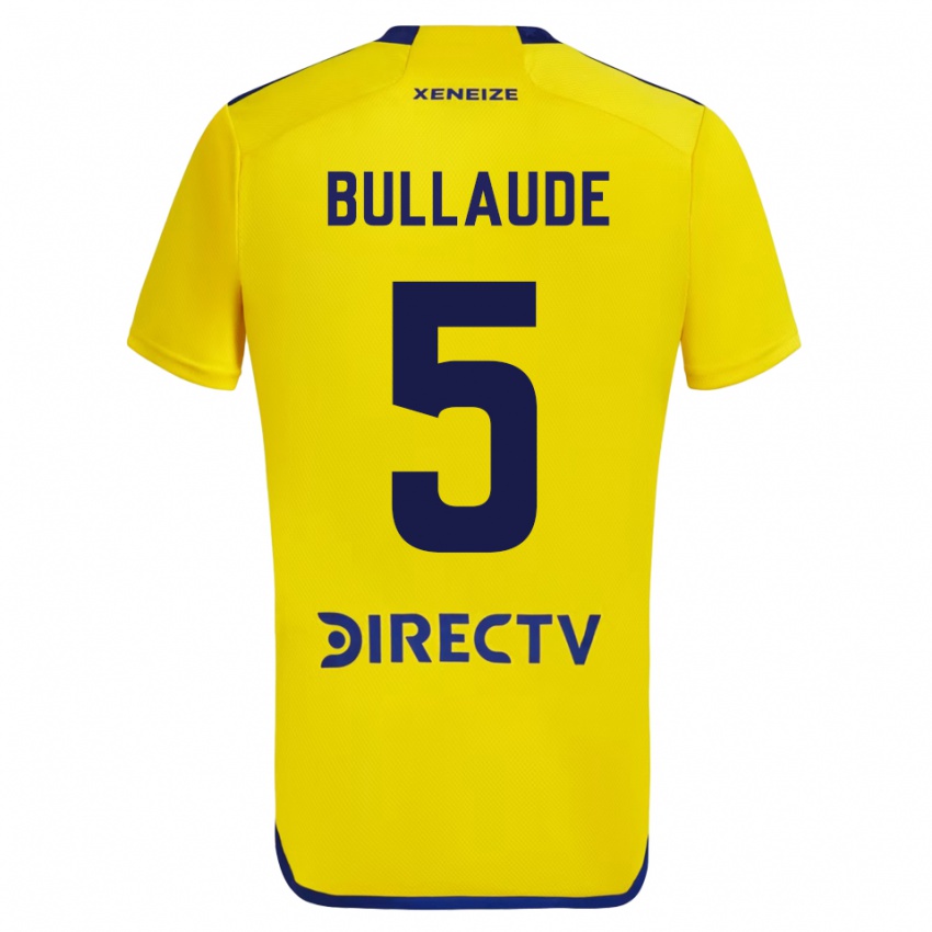 Męski Ezequiel Bullaude #5 Żółty Wyjazdowa Koszulka 2023/24 Koszulki Klubowe