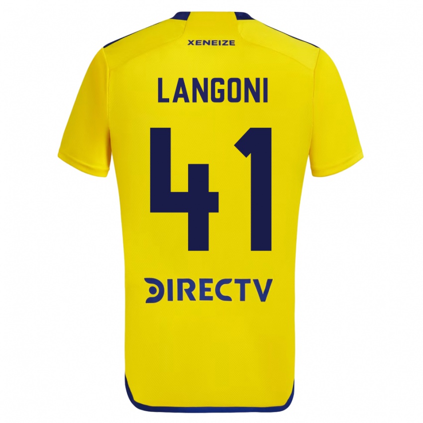 Męski Luca Langoni #41 Żółty Wyjazdowa Koszulka 2023/24 Koszulki Klubowe