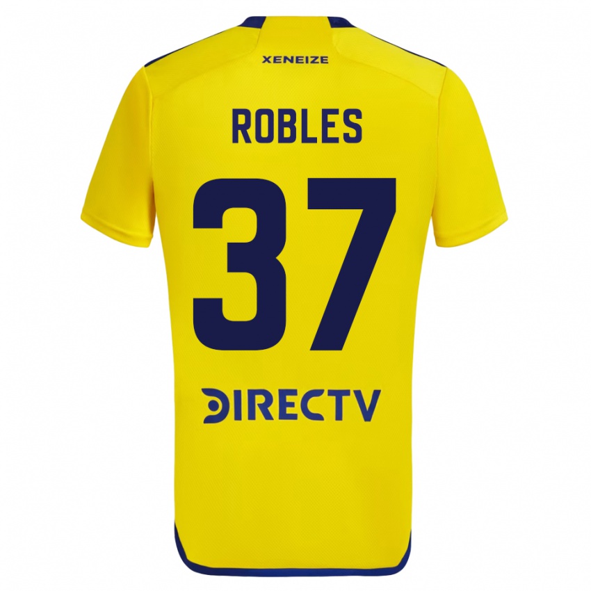 Męski Sebastián Díaz Robles #37 Żółty Wyjazdowa Koszulka 2023/24 Koszulki Klubowe