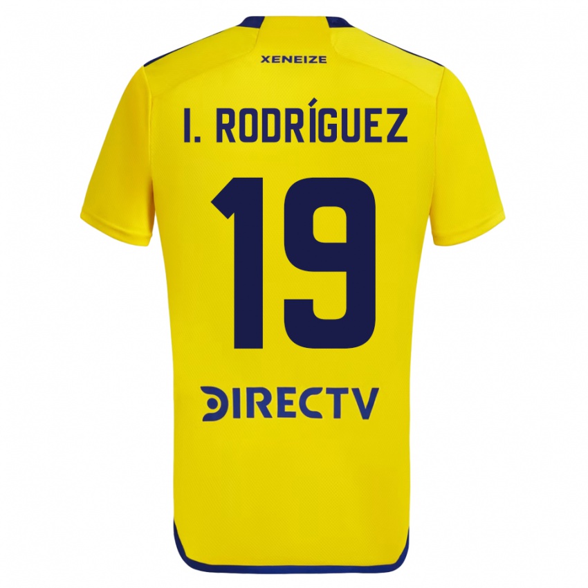 Męski Ignacio Rodríguez #19 Żółty Wyjazdowa Koszulka 2023/24 Koszulki Klubowe