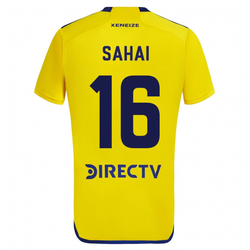 Męski Veer Sahai #16 Żółty Wyjazdowa Koszulka 2023/24 Koszulki Klubowe
