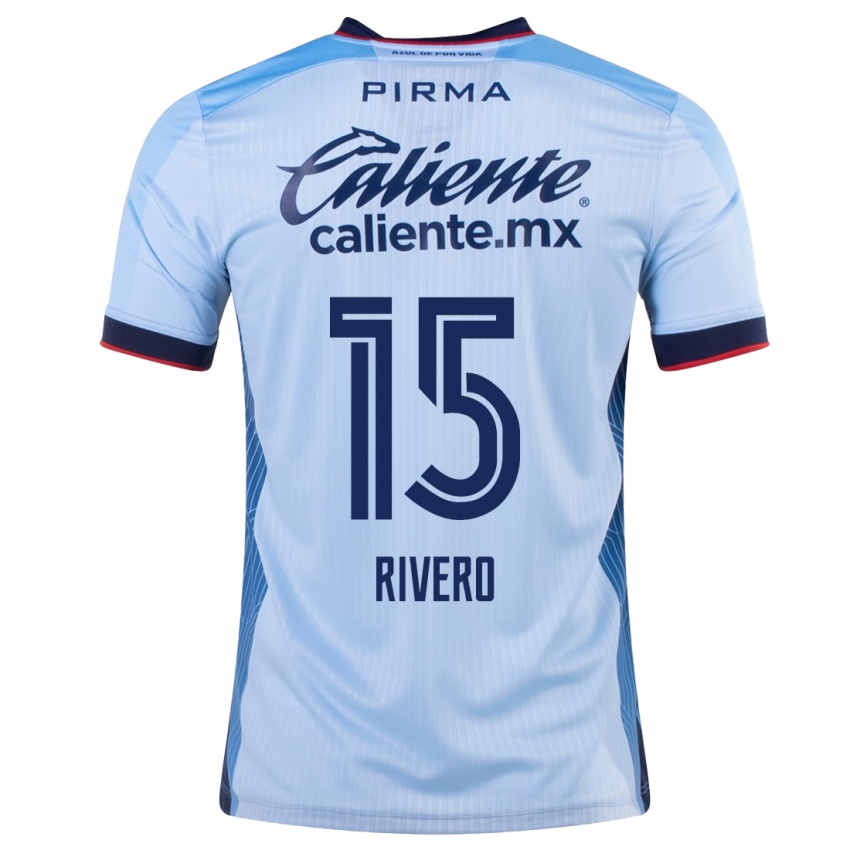 Męski Ignacio Rivero #15 Niebieskie Niebo Wyjazdowa Koszulka 2023/24 Koszulki Klubowe